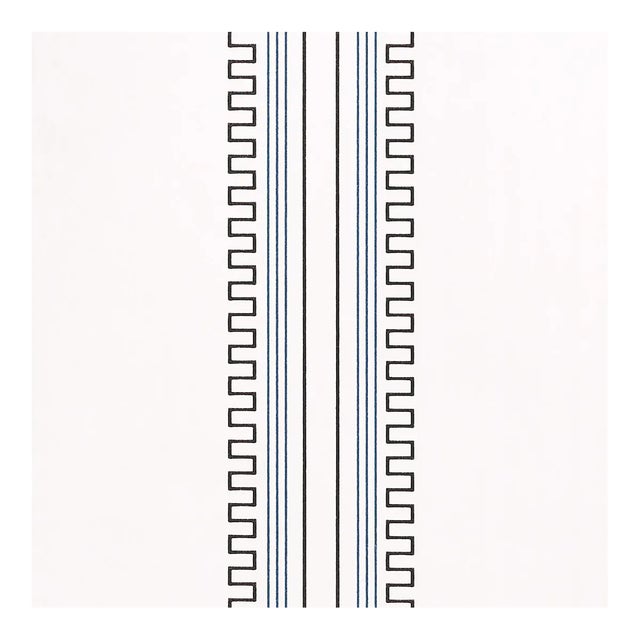Schumacher X Mary McDonald Greco Stripe Wallpaper in Ivory For Sale