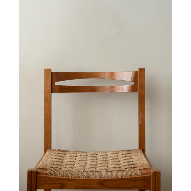 Vintage Italian Rustic Modern Dining Chairs from Snaidero, 1970s, Set of 5 For Sale - Image 9 of 18