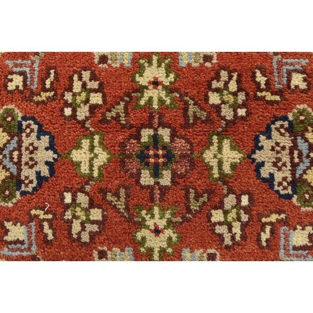 Red Heriz Runner 2’8” X 10’2” Red Wool Traditional Hand-Knotted Oriental Rug For Sale - Image 8 of 14