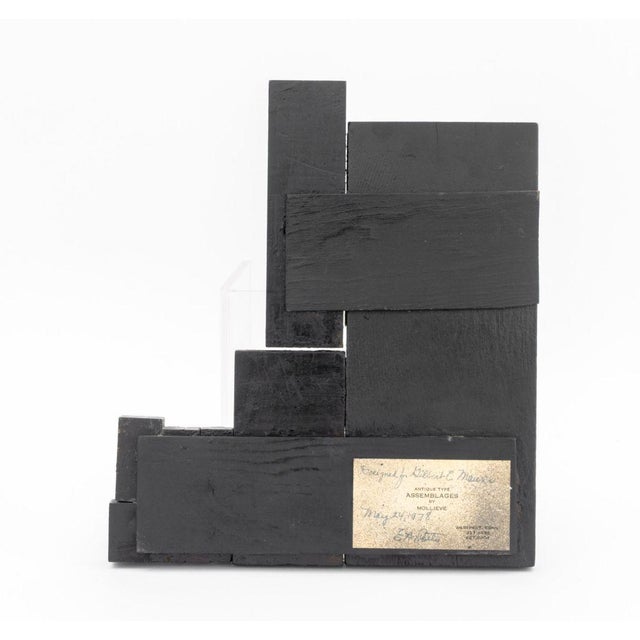 Wood Antique Printer's Block Assemblage Sculpture, 1978 For Sale - Image 7 of 8
