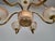 Gold Mid-Century Czech Brass and Frosted Glass 6-Arm Chandelier, Železný Brod, 1960s For Sale - Image 8 of 18