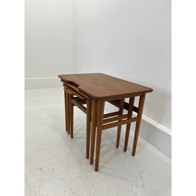 Wood Danish Teak Nesting Tables by Kurt Østervig for Jason Møbler, 1960s, Set of 3 For Sale - Image 7 of 14