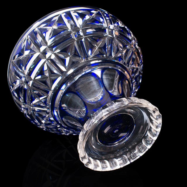 Glass 1930s Vintage English Glass Decorative Bowl For Sale - Image 7 of 12