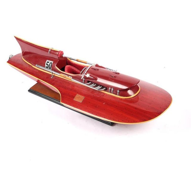 Nando Dell'Orto Ferrari Hydroplane Racing Boat Model For Sale - Image 7 of 10