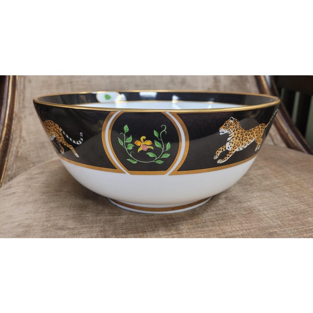 Black Lynn Chase Jaguar Porcelain Bowl For Sale - Image 8 of 10
