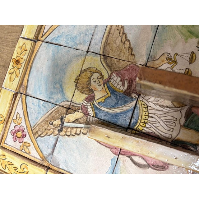 Tile Montage of St. Michael the Archangel, 1950s, Set of 26 For Sale - Image 11 of 13