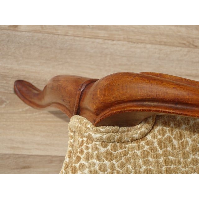 Louis XV Armchairs in Beige Giraffe-Style Fabrics, 1950s, Set of 2 For Sale - Image 11 of 18