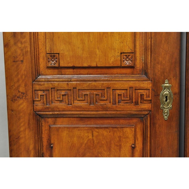 Antique French Country Louis XV Style Carved Walnut Cabinet Doors - A Pair For Sale - Image 15 of 17
