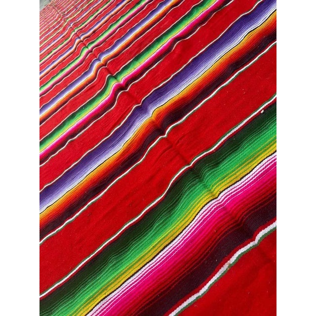 Vintage Hand Woven Colorful Runner For Sale - Image 13 of 16