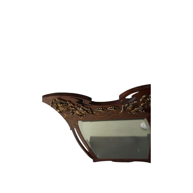 Art Nouveau Nancy School Carved Gilded Mirror with Chrysanthemum Decoration, France, 1900s For Sale - Image 10 of 18