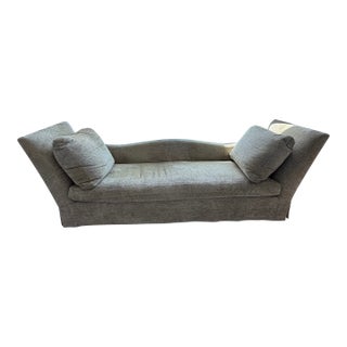 Donghia Bond Street Daybed in Neutral Sage Upholstery, Designer Vintage For Sale