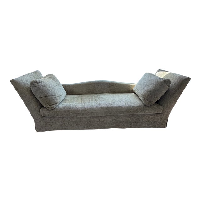 Donghia Bond Street Daybed in Neutral Sage Upholstery, Designer Vintage For Sale