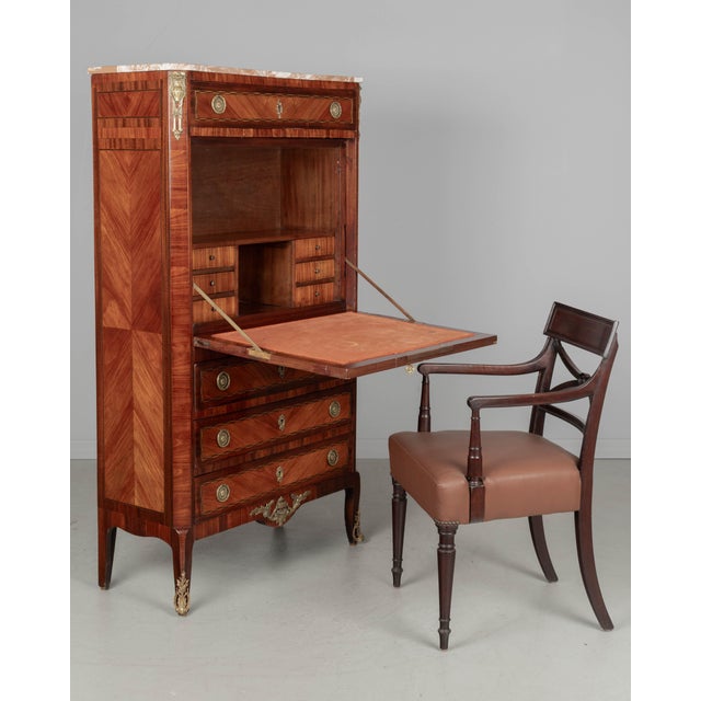 Brown 19th Century Louis XVI Style Secretaire a Abattant For Sale - Image 8 of 15