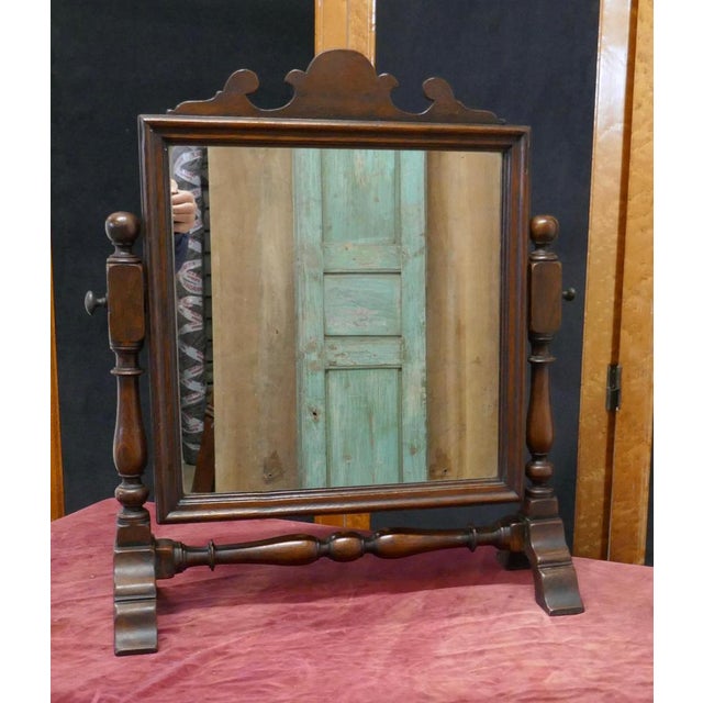 Charming Adam style oak swing toilet or dressing table mirror. The mirror is made in oak it has a scalloped shaped top, it...