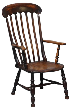 19th-Century Elm Thames Valley Oxford Windsor Armchair