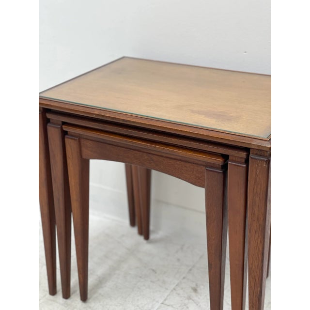 Vintage Mid Century Modern Nesting Tables Dimensions. Approx 21 W ; 20 H ; 15 D