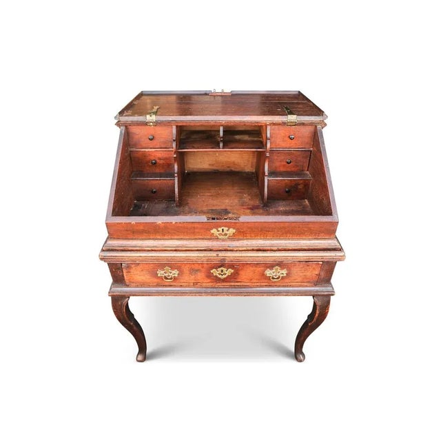 19th Century Georgian Secretaire with Fitted Interior, Drawers and Pigeonhole Sections For Sale - Image 5 of 7