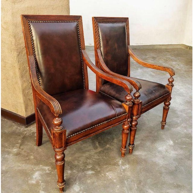 1960s Stunning Pair of Classic Leather Armchairs For Sale In Raleigh - Image 6 of 10