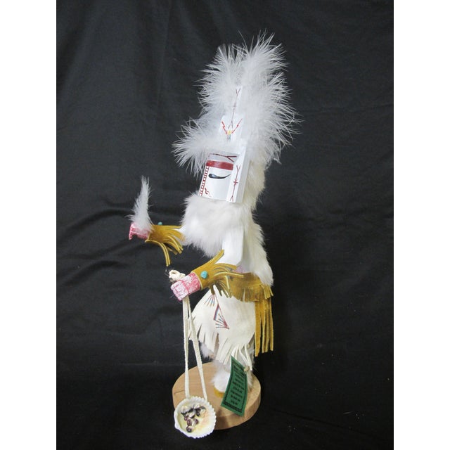 Navajo Native American White Cloud Kachina doll, signed at base, last name Begay. Measures 15" tall x 5" x 5". Painted...