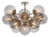 Regina Andrew Shine Globe Flush Mount, Polished Nickel with Smoke Glass For Sale