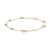 Minimalist 14k Yellow Gold Bezel Set Uncut Diamond Station Chain Bracelet For Sale - Image 9 of 18