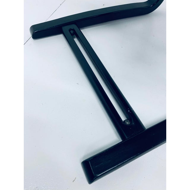 Set of Six Terge Hope “Spring” Black Wood Slat Cantilevered Dining Chairs for Westnofa For Sale - Image 10 of 13