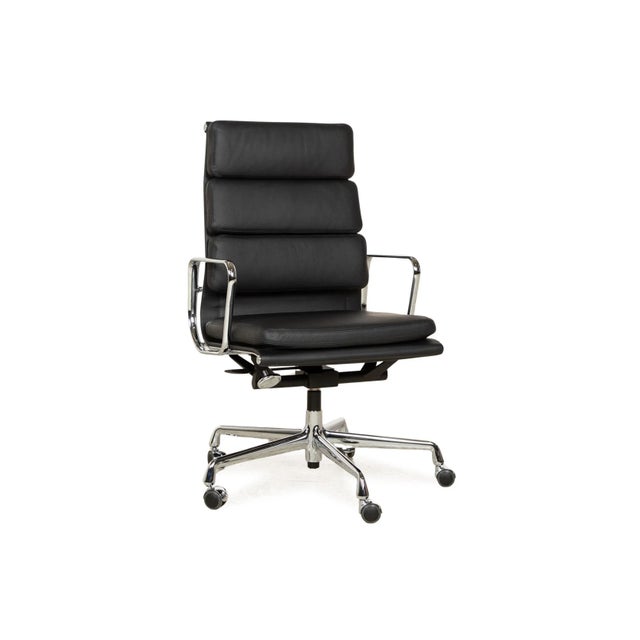 Soft Pad EA219 Leather Armchair in Black from Vitra For Sale - Image 11 of 11
