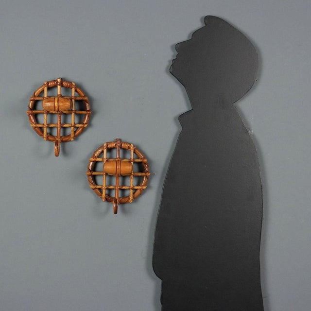 Vintage Bamboo Coat Hangers, 1980s, Set of 2 For Sale - Image 3 of 7