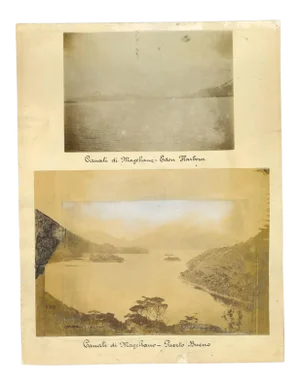 Ancient View of the Strait of Magellan - Vintage Print - 1880s