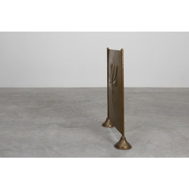 Art Deco Hammered Copper Fireplace Screen, France, 1920s For Sale - Image 6 of 12