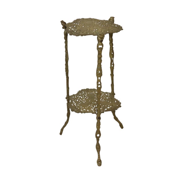 1920s Art Nouveau Style French Brass Plant Table, 1920s For Sale - Image 5 of 15