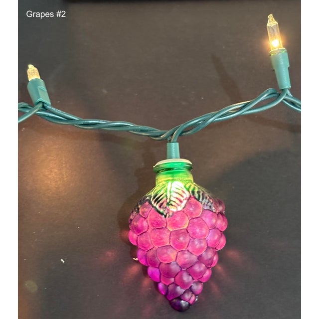 Red All 6, 1-Price- Vintage Glass Christmas Light Covers - Fruits02 For Sale - Image 8 of 13