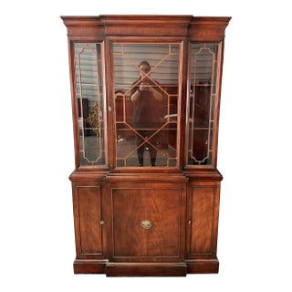 Vintage Mahogany Bookcase/China Cabinet For Sale