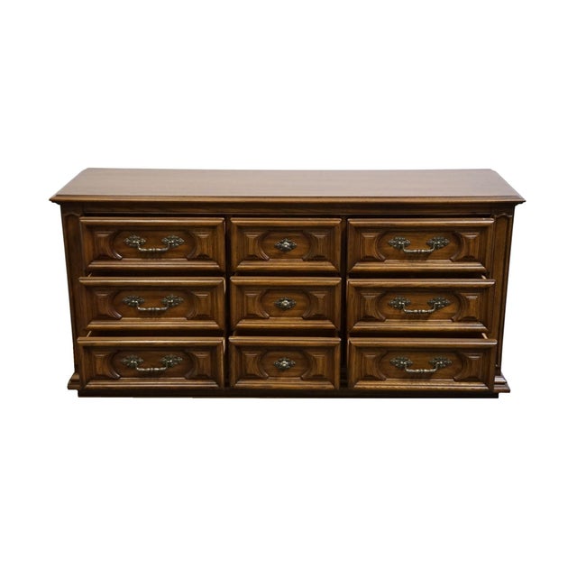 1970s 1970s Thomasville Furniture Segovia Collection Spanish Mediterranean 66" Triple Dresser For Sale - Image 5 of 14