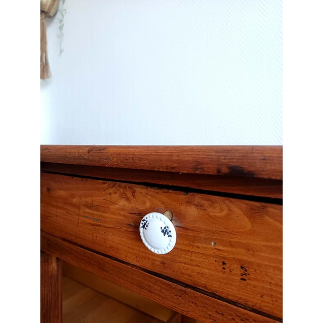 1950s Farmhouse Wooden Desk, 1950s For Sale - Image 5 of 9