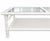 Ornamental & Decorative Materials Vintage Faux Bamboo Glass Top Coffee Table in Super White Satin For Sale - Image 7 of 12