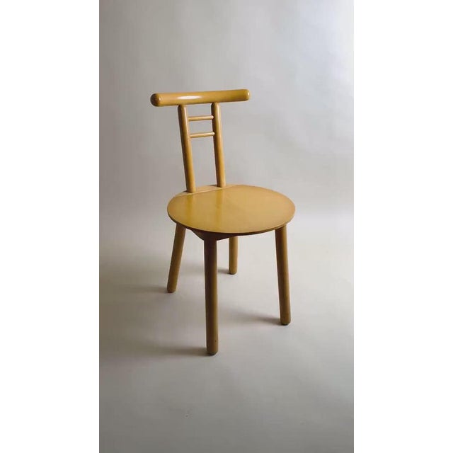 Minimalist Light Wood Chair, Italy, 1980s For Sale - Image 11 of 13