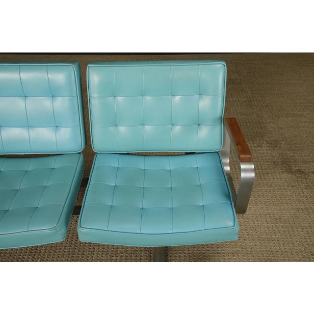 Mid-Century Modern Heavy Steel Airport Tandem Sofa, Circa 1950s For Sale - Image 12 of 18