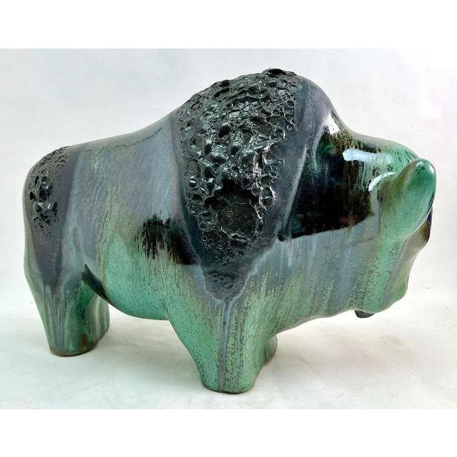 Buffalo Figurine by Otto Gerharz for Otto Keramik For Sale - Image 10 of 12