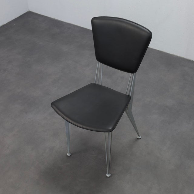 Metal T38 Dining Chairs by Studio Archirivolto for Fasem, Italy, 1980s, Set of 4 For Sale - Image 7 of 10