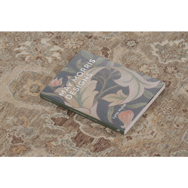 Rug & Kilim’s Agra-Inspired Rug in Beige and Ivory With Floral Patterns For Sale - Image 10 of 10