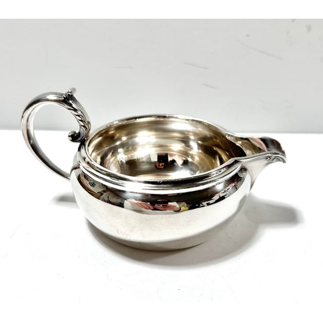 Reed & Barton Vintage Silverplate Gravy Boat With Scroll Handle, Reed & Barton For Sale - Image 4 of 8