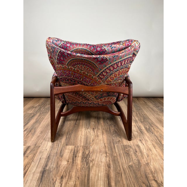 Vintage Mid-Century Modern Adrian Pearsall for Craft Associates Walnut Wingback Chair Circa 1970 For Sale - Image 9 of 10