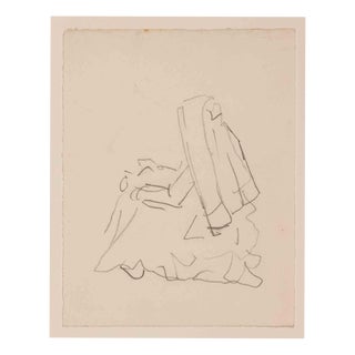 Isidore Pils, Seated Woman, Mid-19th Century, Pencil on Paper For Sale
