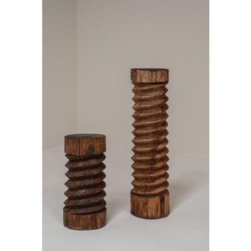 Vintage French Hand-Carved Wooden Wine Screws, Set of 2 For Sale - Image 11 of 15
