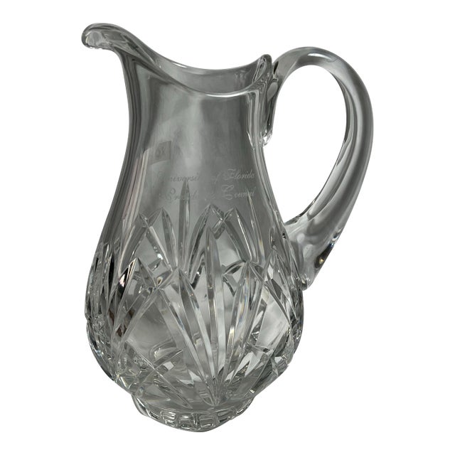 Vintage University of Florida Waterford Crystal Pitcher For Sale