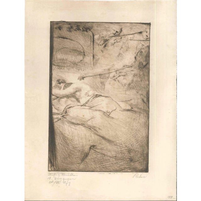 Mein Weg mit dem Weib # 12 - Original Etching by W.R. Rehn 1919 For Sale