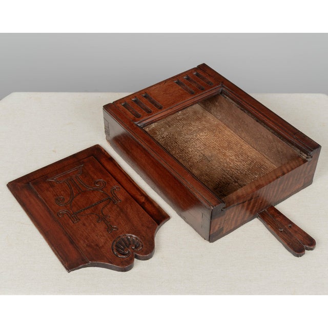 Brown 19th Century French Provencal Decorative Box or Fariniere For Sale - Image 8 of 9