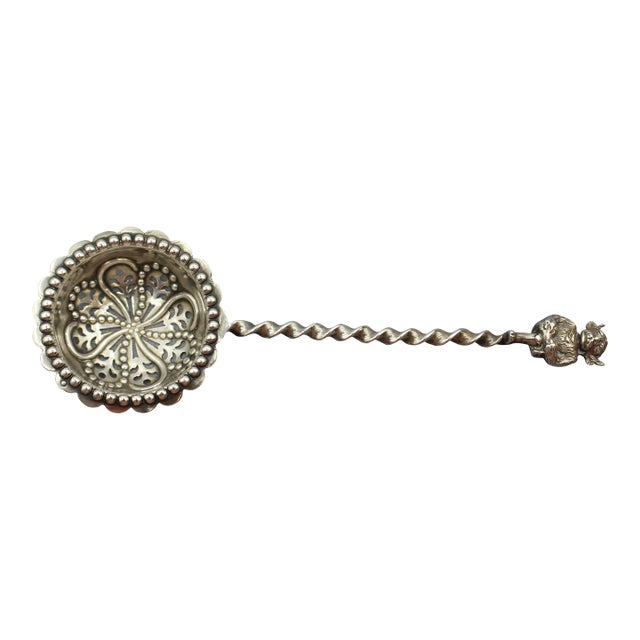 1894 English Sheffield Sterling Silver Sifting Ladle For Sale