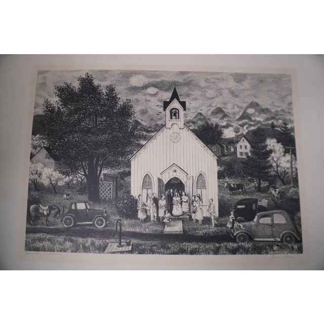 Farmhouse Doris Lee (1904-1983) - Country Wedding - Etching 1943 For Sale - Image 3 of 6